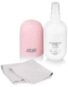 Фото: Набір для чищення 2E Pill 140ml для LED / LCD + серветка White/Pink (2E-SK140PN) № 2 | KTC