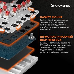 Клавіатура GamePro MK160W RGB USB White