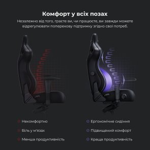 Крісло Anda Seat Kaiser 4 Size L Black (AD12YDDC-L-20-B-PV/C)