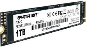 Фото: SSD-накопичувач Patriot P320 2280 PCIe 3.0 x4 NVMe 1TB (P320P1TBM28) № 3 | KTC