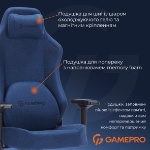 Крісло GamePro FGC750 Fabric Dark Blue (FGC750DB)