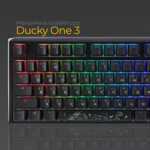 Фото: Клавіатура Ducky One 3 TKL Cherry MX Brown RGB ENG/UKR Black (DKON2187ST-BUAPXCLAWSC1) № 4 | KTC