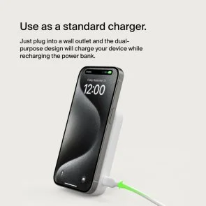 Фото: Батарея універсальна Belkin BoostCharger Pro 8000mAh Qi2 15W White (BPD007BTWH) № 7 | KTC