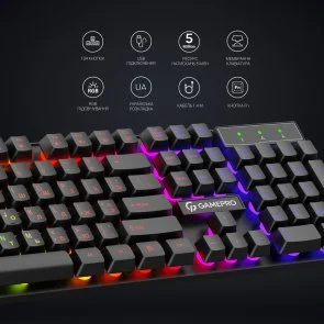 Фото: Клавіатура GamePro GK296 Black № 10 | KTC