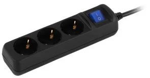 Фото: Мережевий фільтр 2E U03ESM3BK 3/3m Black (2E-U03ESM3BK) № 3 | KTC