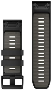 Ремінець Garmin QuickFit - 26mm Watch Bands Black/Pebble Gray Silicone (010-13393-00)