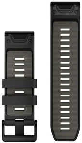 Фото: Ремінець Garmin QuickFit - 26mm Watch Bands Black/Pebble Gray Silicone (010-13393-00) № 2 | KTC