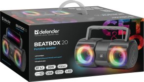 Портативна колонка Defender Beatbox 20 Black (65420)