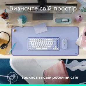 Фото: Килимок Logitech Desk Mat Studio Series 300x700x2mm Lilac (956-000149) № 10 | KTC