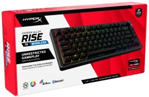 Фото: Клавіатура HyperX Alloy Rise 75 PBT HX Red ENG/UA Wireless/BT Black № 8 | KTC