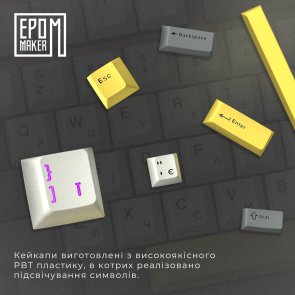 Клавіатура Epomaker Shadow-S TKL Mulan Switch Hot-Swap LCD Screen RGB White (SHS-W-M)