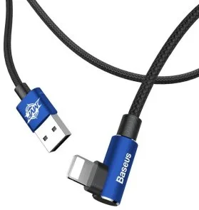 Фото: Кабель Baseus MVP Elbow AM / Lightning 2m Blue (CALMVP-A03) № 2 | KTC