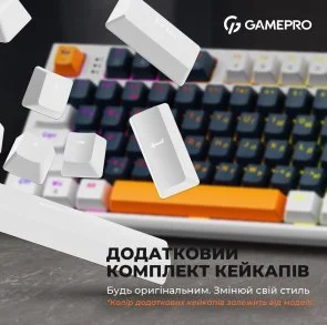 Фото: Клавіатура GamePro MK180W USB White № 10 | KTC