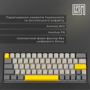 Фото: Клавіатура Epomaker EP64 Mulan Switch Hot-Swap RGB Black (EP64-B-M) № 15 | KTC
