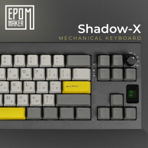 Клавіатура Epomaker Shadow-X Flamingo Switch Hot-Swap RGB WL/BT/USB Black (SHX-B-F)