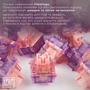 Клавіатура Epomaker Shadow-X Flamingo Switch Hot-Swap RGB WL/BT/USB Black (SHX-B-F)