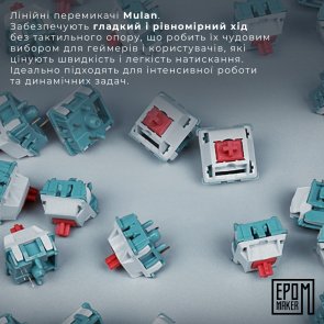 Клавіатура Epomaker Shadow-X Mulan Switch Hot-Swap RGB WL/BT/USB White (SHX-W-M)