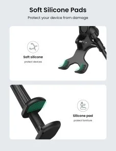 Фото: Універсальний тримач UGREEN LP113 Multifunction Phone Clip Stand Black 80906 (LP113/80906) № 6 | KTC