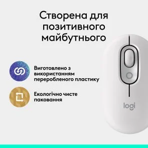 Фото: Миша Logitech POP Mouse with emoji Wireless Off White (910-007411) № 10 | KTC