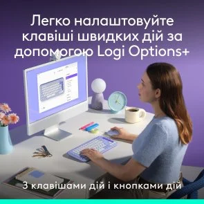 Фото: Комплект клавіатура+миша Logitech POP Icon Combo Lilac (920-013078) № 4 | KTC
