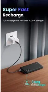 Фото: Батарея універсальна UGREEN 10000mAh 22.5W Black (25742) № 4 | KTC