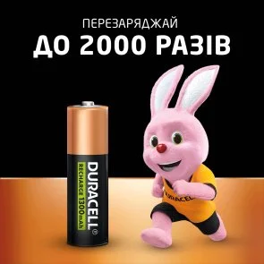 Фото: Акумулятор Duracell Rechargeable HR6 AA 1300mAh BL/4 (5007324) № 3 | KTC