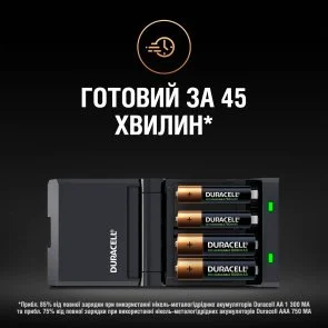 Фото: Зарядний пристрій Duracell CEF27 (2xAA 1300mAh + 2xAAA 750mAh) № 5 | KTC
