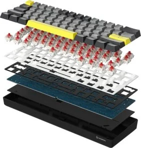 Фото: Клавіатура GamePro MK130G Pro Outemu Red Switch Hot-Swap RGB USB/WL/BT Black/Grey № 4 | KTC