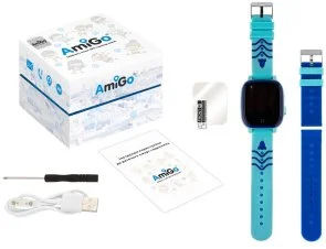 Фото: Смарт годинник AmiGo GO005 4G WIFI Thermometer Blue (GO005 4G Blue) № 8 | KTC