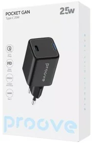 Фото: Зарядний пристрій Proove Pocket GaN 25W Black (WCPG25010201) № 2 | KTC