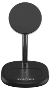 Фото: Бездротова зарядна станція Canyon WCS-205 2in1 Qi2 15W Black (CNS-WCS205B) № 3 | KTC