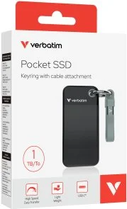 Фото: Зовнішній SSD-накопичувач Verbatim Pocket 1TB Black/Gray (32190) № 3 | KTC
