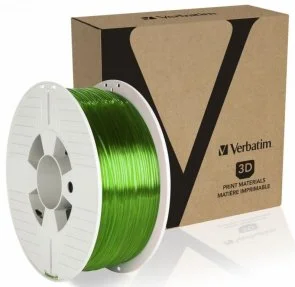 Фото: Пластик (філамент) для 3D друку Verbatim 3D PET-G Filament 1.75mm/1kg Green Transparent (55057) № 2 | KTC