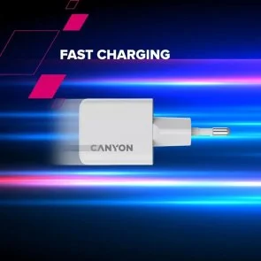 Фото: Зарядний пристрій Canyon CU35CC PD GaN 35W White (CNS-CUW35CC) № 7 | KTC