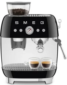 Фото: Ріжкова кавоварка Smeg Espresso coffee machine with grinder Black (EGF03BLEU) № 2 | KTC