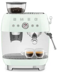 Фото: Ріжкова кавоварка Smeg Espresso coffee machine with grinder Pastel Green (EGF03PGEU) № 2 | KTC