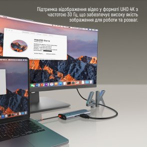 USB-хаб ColorWay USB-C PD 100W 4K 5in1 (CW-HUB01)