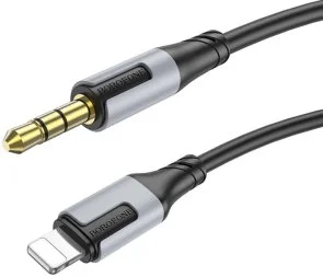 Фото: Кабель BOROFONE BL19 Jack 3.5mm / Lightning 1m Black (6941991108327) № 2 | KTC