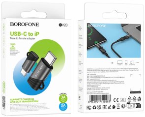 Перехідник BOROFONE BV20 Type-C / Lightning Black (6941991110283)