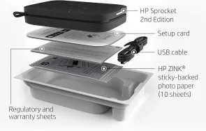 Фото: Фотопринтер HP Sprocket Portable Instant Photo Printer 2x3Inch Black Noir (HPISPB) № 4 | KTC
