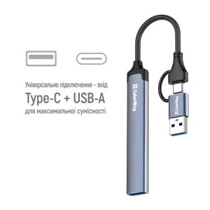 Фото: USB-хаб ColorWay 4in1 (CW-HUB06) № 6 | KTC