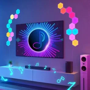 Фото: Настінний світильник Govee H6061 Glide Hexa Light Panels RGBIC Wi-Fi/BT 10pcs White (B6061301) № 14 | KTC