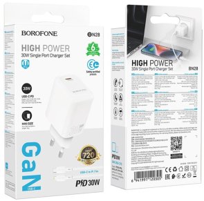 Зарядний пристрій BOROFONE BN28 Fuente 30W White (6941991120299)