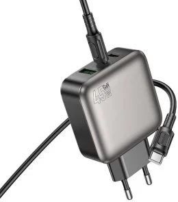 Фото: Зарядний пристрій BOROFONE BAS56A Absolute 45W Black with Type-C / Type-C (6941991116278) № 4 | KTC