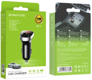 Автомобільний зарядний пристрій BOROFONE BZ15 Auspicious 2.4A Black