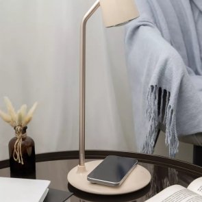 Настільна лампа з бездротовою зарядкою Proove Modern beige