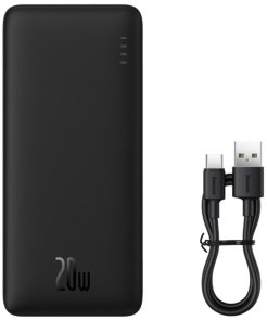 Батарея універсальна Baseus Airpow Fast Charge 10000mAh 20W Black (PPQD090001)