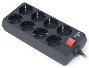 Мережевий фільтр Real-EL RS-8 Protect 8/3m Black (EL122300022)
