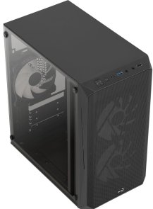 Корпус AeroCool CS-107-A-BK-v2 Black with window (ACCX-PC14002.11)