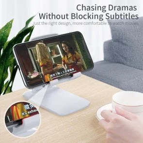 Фото: Універсальний тримач Essager Knight Foldable Desk Mobile Phone Holder Stand White (EZJZM-QSSJ02) № 4 | KTC